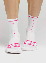 Lightweight / Socks - Fuchsia White