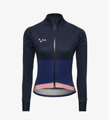 Bold Women's AquaFLEECE Cycling Jacket - Navy. Extreme protection. Waterproof, warm, and breathable. Reflective accents.
