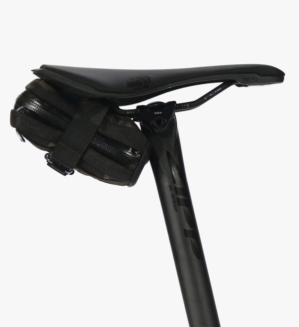 Skingrowsback Plan B Micron Saddle Bag - Multicam Black, compact and water resistant.