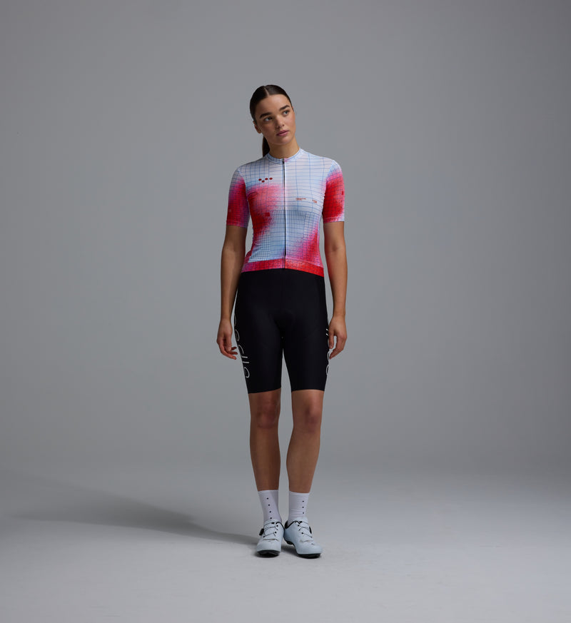 RACE_DIVISION / Women's Training Jersey - Grid Red