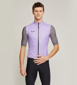 Men's AquaTECH Cycling Gilet / Vest - Lilac | Lightweight, waterproof, and breathable for all-weather protection.