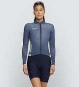 Elements Women's Mid-Weight LS Cycling Jersey - Stormy, Warm, Moisture-Wicking, Breathable, Stylish, Functional, Reflective