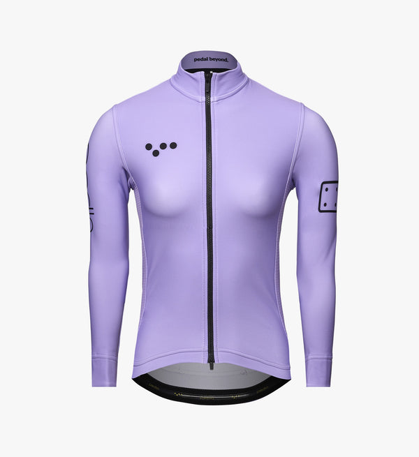 BOLD Women's ChillBLOCK Cycling Jacket - Lilac, winter warmth, insulation, breathability, microfiber fleece, reflective accents
