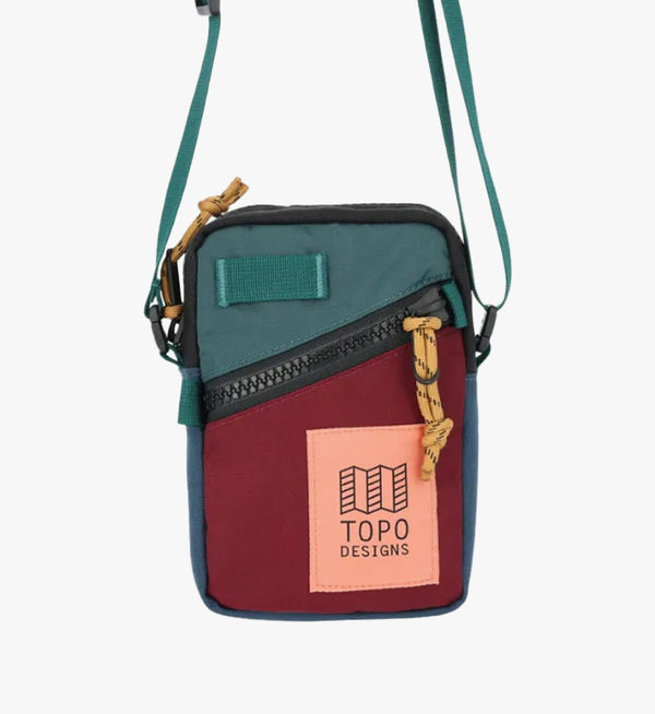 Topo Mini Shoulder Bag - Zinfandel/Botanic Green, perfect for daily carry and organization