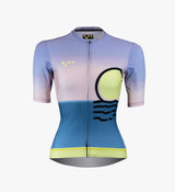 Vacation Women's Classic Cycling Jersey - Sunset, SPF 50 fabric, moisture-control, quick drying, silicone grippers