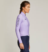 BOLD Women's ChillBLOCK Cycling Jacket - Lilac, winter warmth, insulation, breathability, microfiber fleece, reflective accents