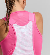 Detailed close-up of the neckline and breathable fabric on the Women's Air Cycling Base Layer.