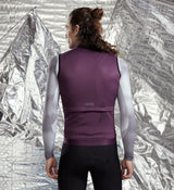 Elevate Men’s Elements Cycling Gilet Vest - Aubergine, warm, water-resistant, windproof, perfect for cold weather riding.