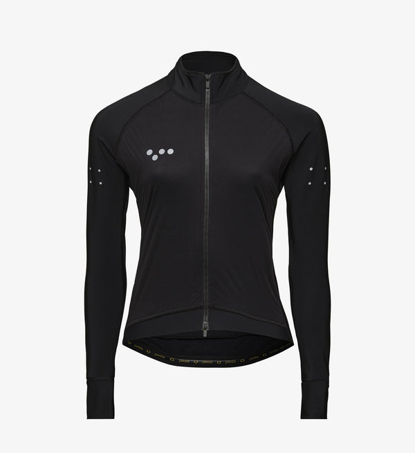 Bold Women's SuperFLEECE Cycling Jacket - Black | Versatile, Breathable, Reflective, Secure | Team Fit