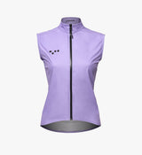Women's AquaTECH Cycling Gilet / Vest - Lilac: Lightweight, waterproof, and breathable for all-weather protection.