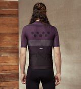 Machina Men's Classic Cycling Jersey - Aubergine, Moisture Wicking, SPF 50, Breathable, Quick Drying, Comfortable Fit