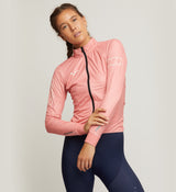 BOLD Women's MicroTECH Cycling Jacket - Pink, lightweight, water resistant, transeasonal layer