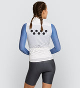 Core Women's Classic Cycling Gilet Vest - White, flexible, protective, lightweight, breathable, water-resistant.