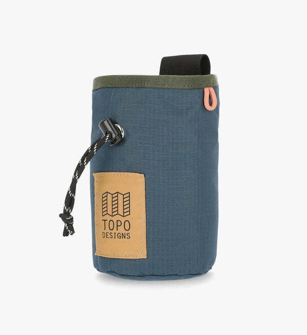 Topo / Chalk Bag Mountain - Pond Blue, Climbing Gear, Widemouth Opening, Fleece Lining, Recycled Nylon