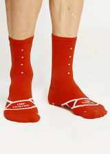 Lightweight Cycling Socks - Poppy Red | Pedla Lite Sock | Moisture-wicking, breathable, ideal for hot summer days