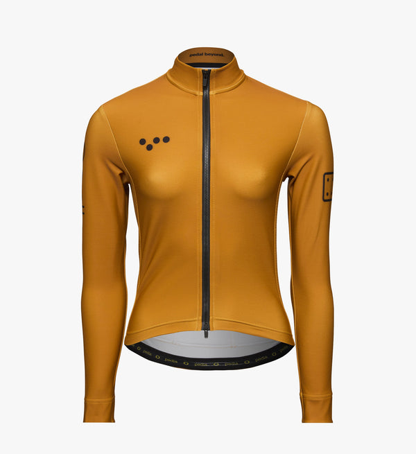 BOLD Women's ChillBLOCK Cycling Jacket - Mustard, Essential winter warmth, insulation, breathability