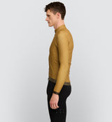 Elements Men's Thermal LS Cycling Jersey - Mustard | Superior Comfort & Warmth | Wicking & Breathability | Flattering Fit | Durable & Stylish