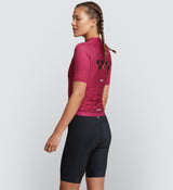 Essentials Women's Classic Cycling Jersey - Bordeaux: Perfect fit, breathable fabric, SPF 50, comfortable stretch.