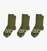 Lightweight 3 Pack Cycling Socks - Olive | Breathable & Moisture-Wicking Technology | Ideal for Hot Summer Days