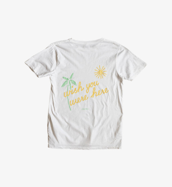 Vacation Shake Tee - White, Combed Organic Cotton, Relaxed Fit
