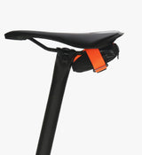 Skingrowsback Plan B Nano Saddle Bag - Black/Neon Orange, 1000D Nylon, YKK AquaGuard zip, magnetic strap