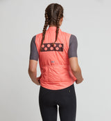 Pro Women's Pursuit Cycling Gilet - Coral: Excellent waterproof & windproof vest for high-intensity riding.