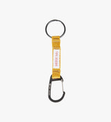 Topo Key Clip - Mustard, Aluminum Carabiner, Nylon Webbing, Key Ring, Lightweight, 14.5cm