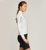 Women's MicroTECH Cycling Jacket - Off White, Lightweight, Water Resistant, Reflective, Transeasonal Layer