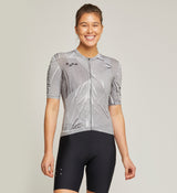 PROCESS Women's LunaTECH Cycling Jersey - Grey: High-intensity, sun-protecting, lightweight tech for all-day comfort.