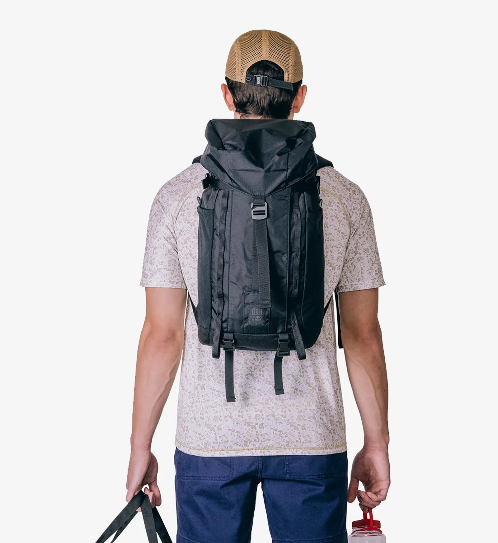 Topo Designs 16L Mountain Pack Black Recycled Nylon Hiking