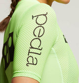 BOLD Women's Climba Cycling Jersey - Neon Mint, breathable & lightweight for hot conditions.