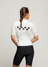Core Women's LunaAIR Cycling Jersey - White | New Brand product | High-performing, race fit, breathable, storage.