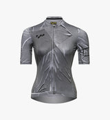 PROCESS Women's LunaTECH Cycling Jersey - Grey, high-intensity, hot weather, sun-protecting, lightweight tech, all-day comfort.