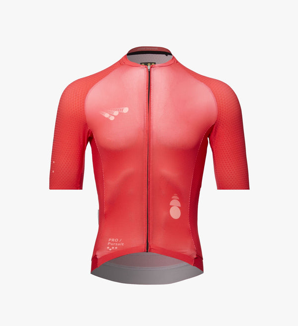 Pro Men's Pursuit Cycling Jersey - Typify Poppy Red