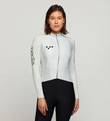 BOLD Women's LunaHEX L/S Cycling Jersey - Off White: Lightweight, aerodynamic comfort for fast rides.