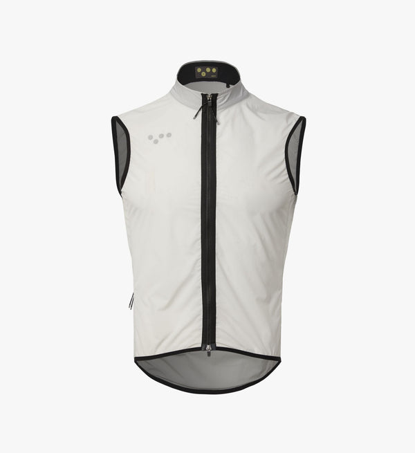 Elements Men’s Ultralight Packable Cycling Gilet / Vest - Vapour: Lightweight, windproof, water resistant outerwear for cyclists.