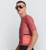 Off Grid Men’s Roamer Cycling Jersey - Mineral Red | Australian Best | Re-engineered fit and fabric