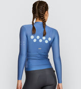 Essentials Women's Classic LS Cycling Jersey - Blue Smoke: Improved fit, SPF 50 fabric, added ventilation.