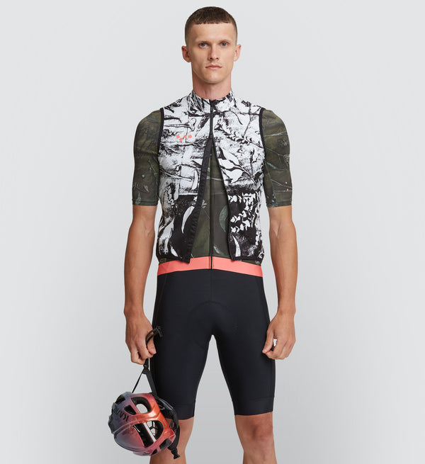 Nature Men's Classic Cycling Vest Monochrome model Front